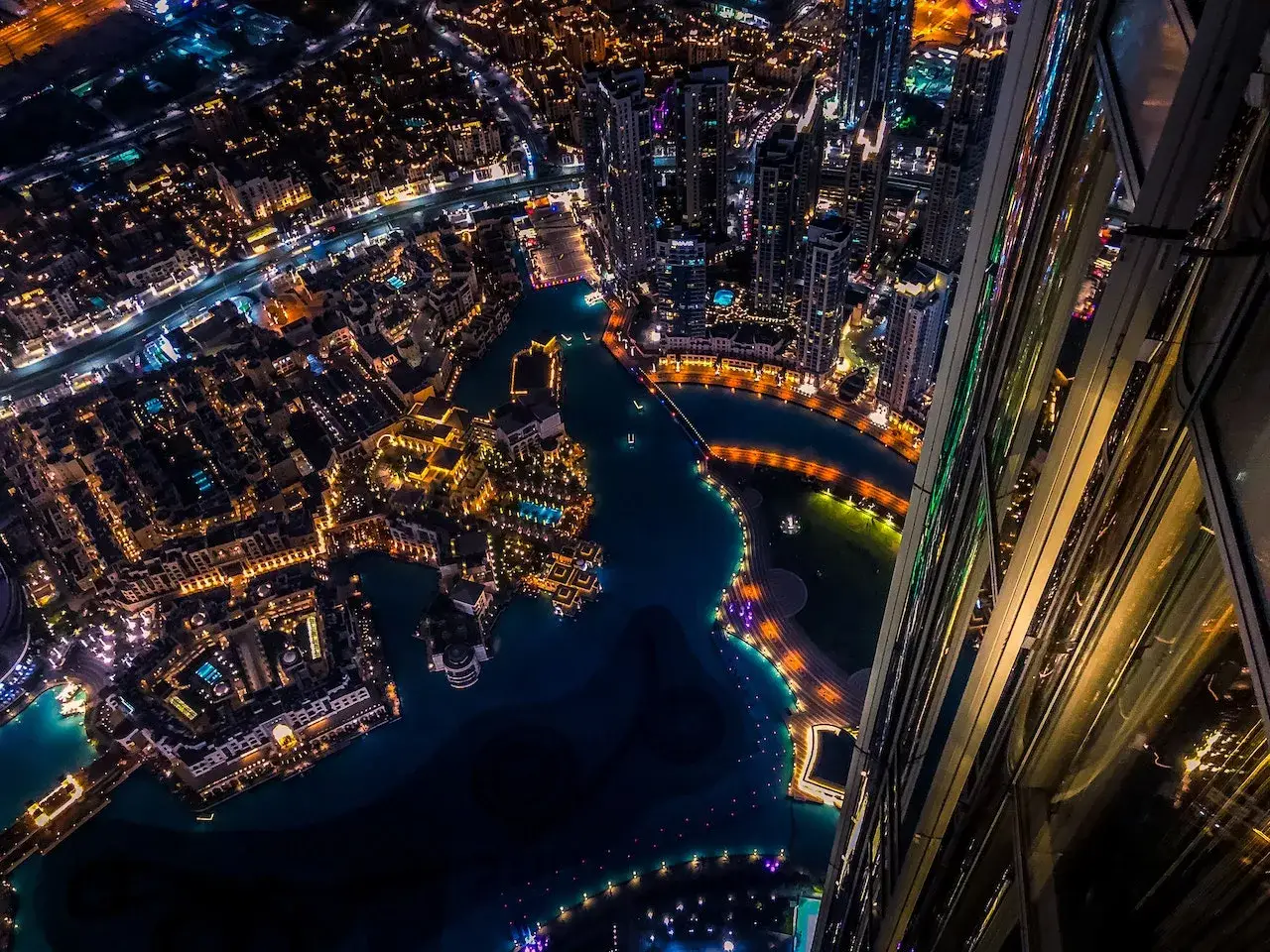 Night view from Burj Khalifa
